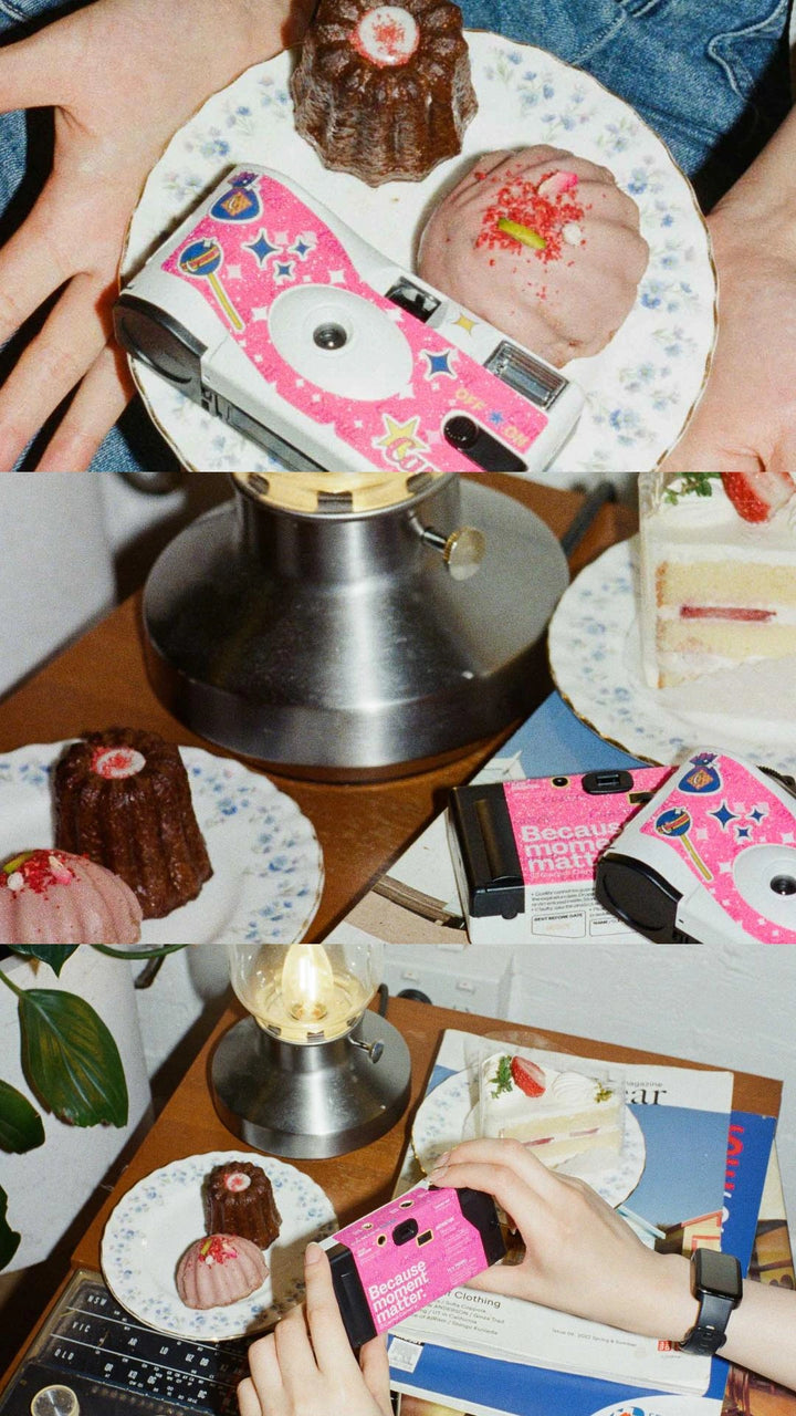 pink film camera
