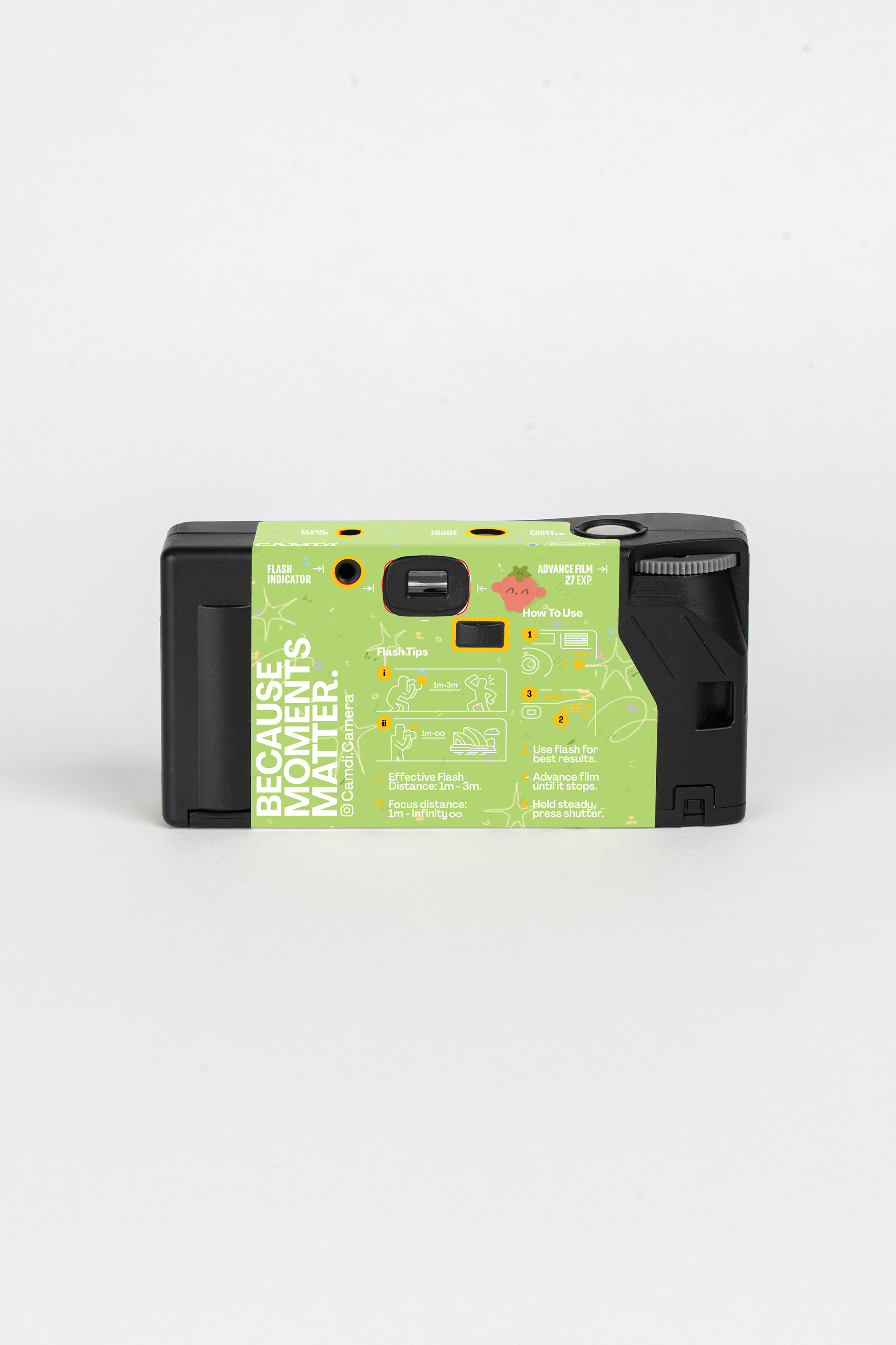 CAMDI® X MOMO limited-edition disposable camera