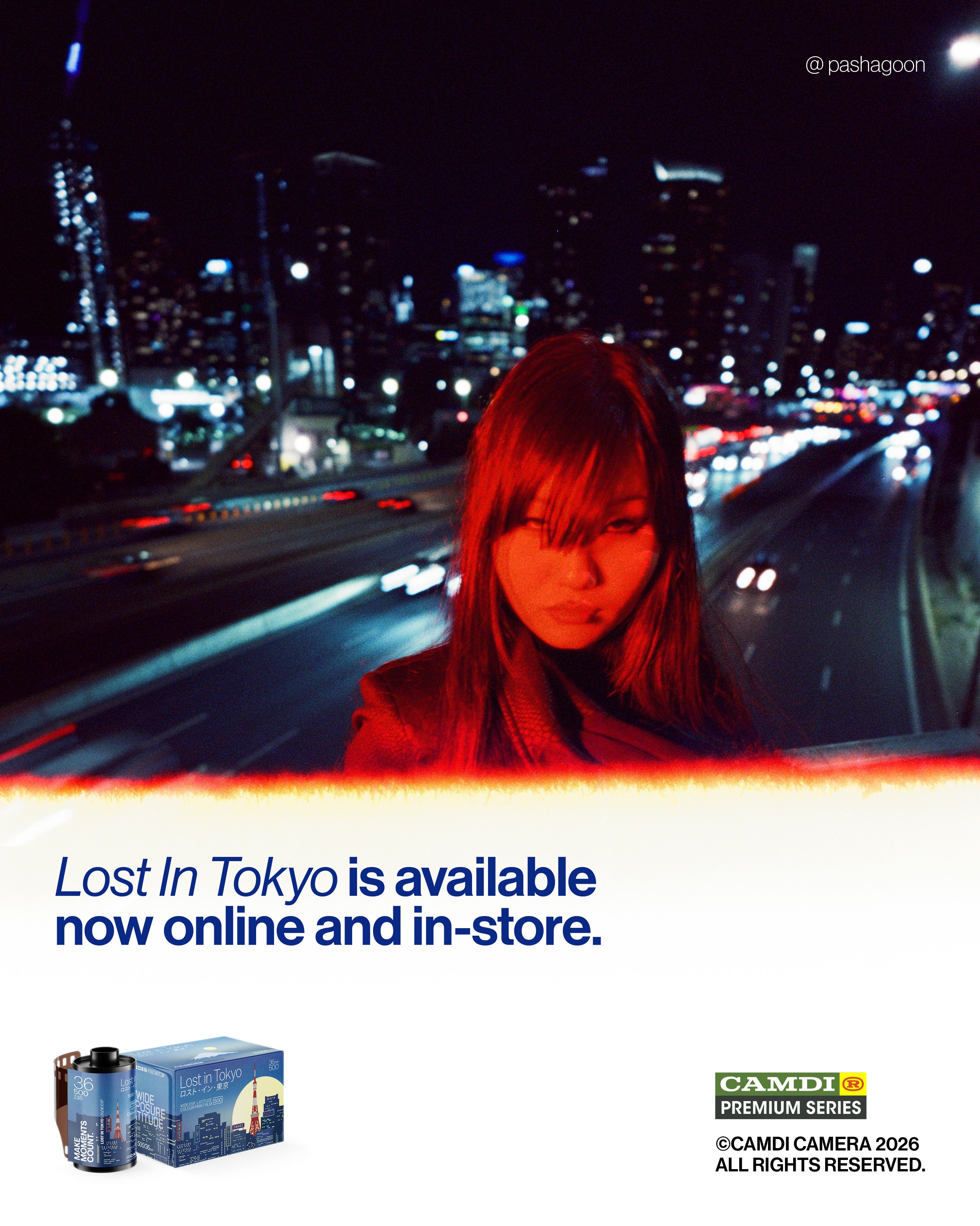 CAMDI Lost in Tokyo 500 35mm 36exp Color Negative Film